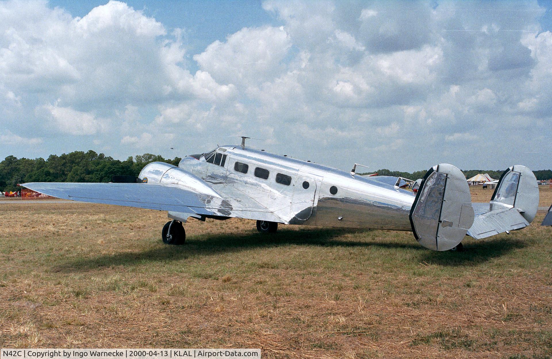 N42C, Beech D18S C/N A-468, Beechcraft D18S Twin Beech at Sun 'n Fun 2000, Lakeland FL