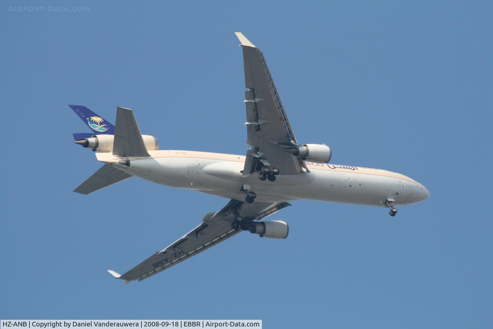 HZ-ANB, 1997 McDonnell Douglas MD-11F C/N 48775, On approach to RWY 07L