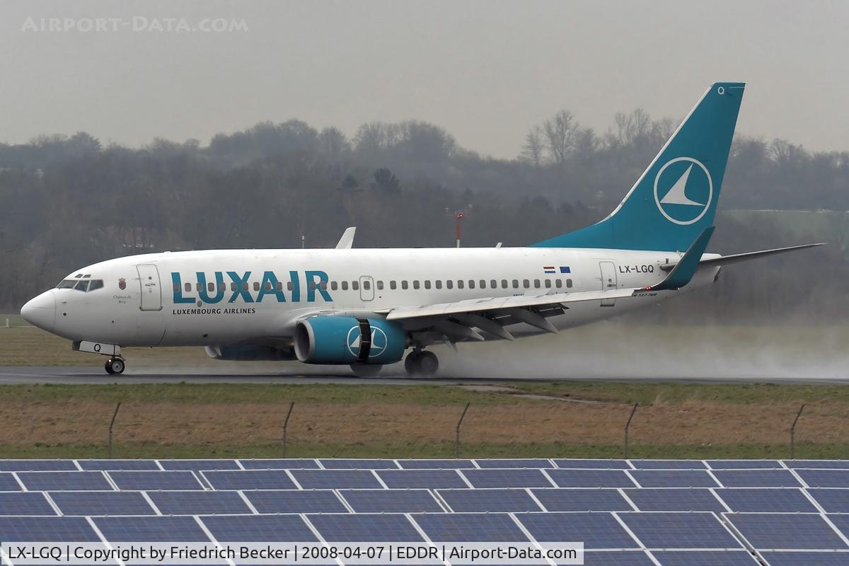 LX-LGQ, 2004 Boeing 737-7C9 C/N 33802, decelerating after touchdown