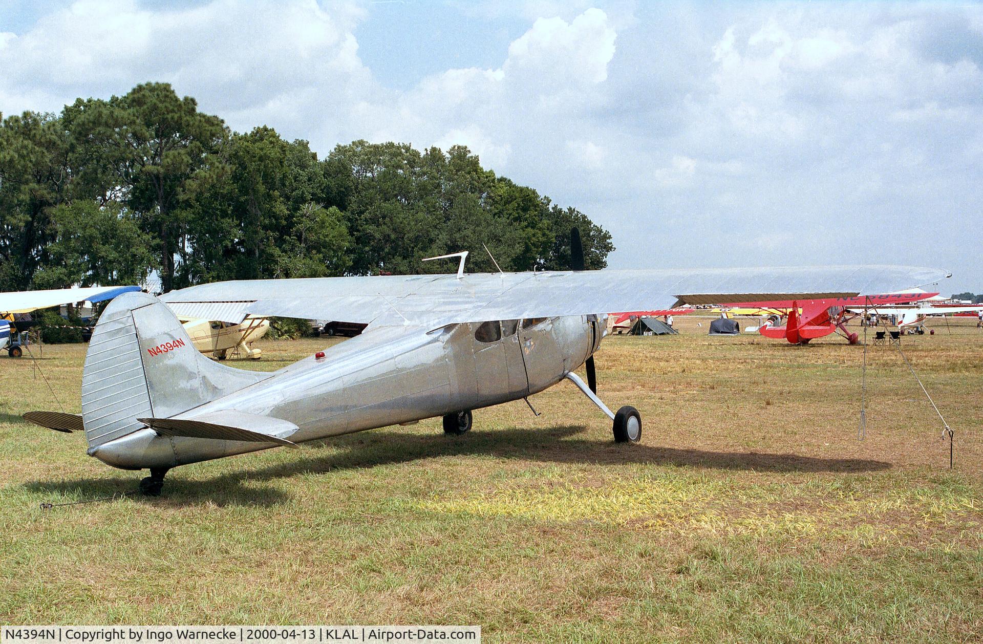 N4394N, 1947 Cessna 195 C/N 7011, Cessna 195 at Sun 'n Fun 2000, Lakeland FL