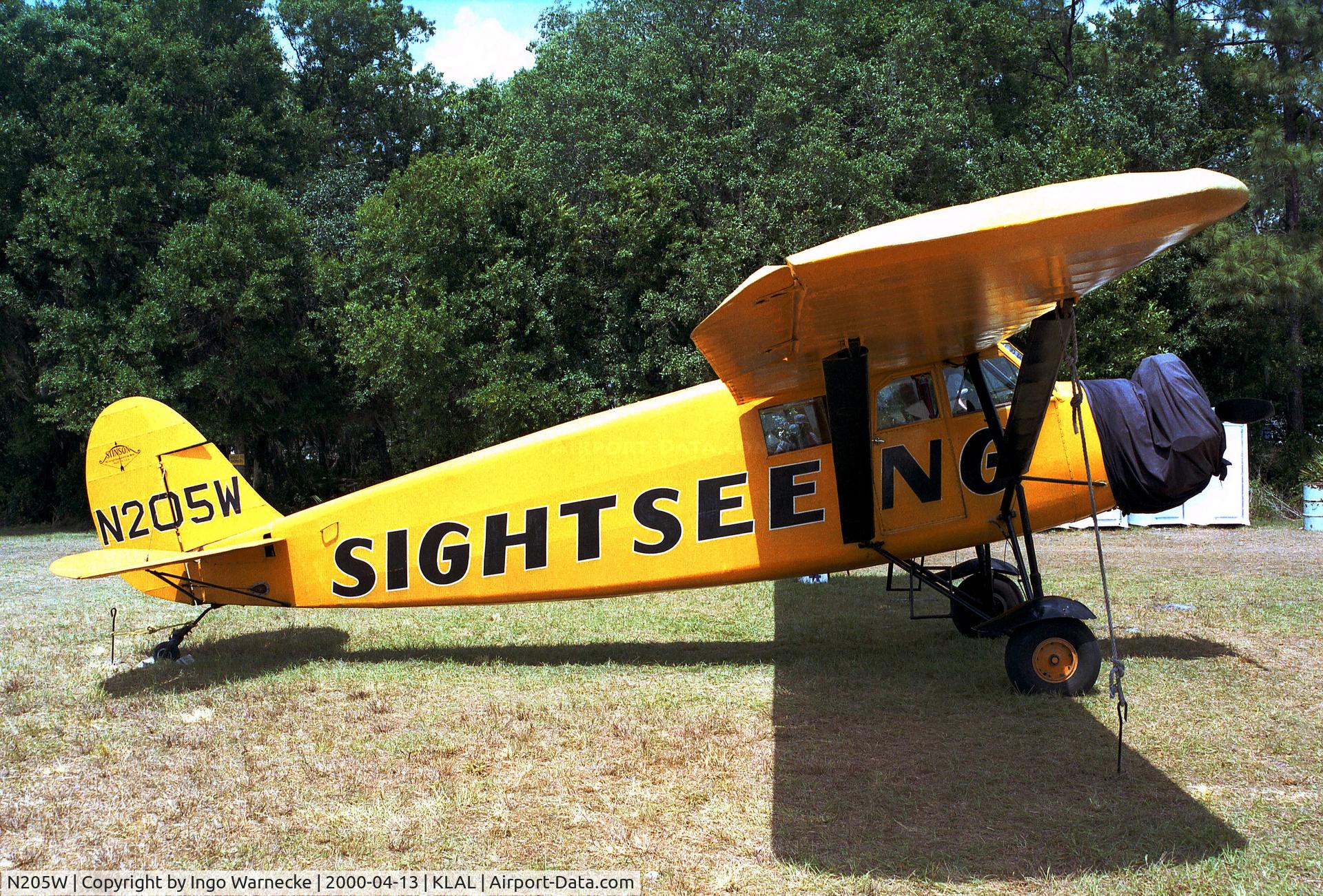 N205W, 1930 Stinson SM-8A Junior C/N 4029, Stinson SM-8A at Sun 'n Fun 2000, Lakeland FL