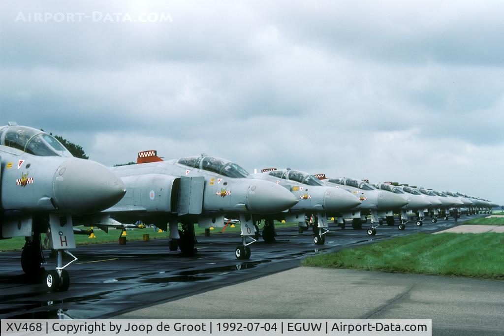XV468, 1969 McDonnell Douglas Phantom FGR2 C/N 3276, During the Phantom Phinale Photocall all operational 56 and 74 Sq Phantoms were lined up. An impressive display!