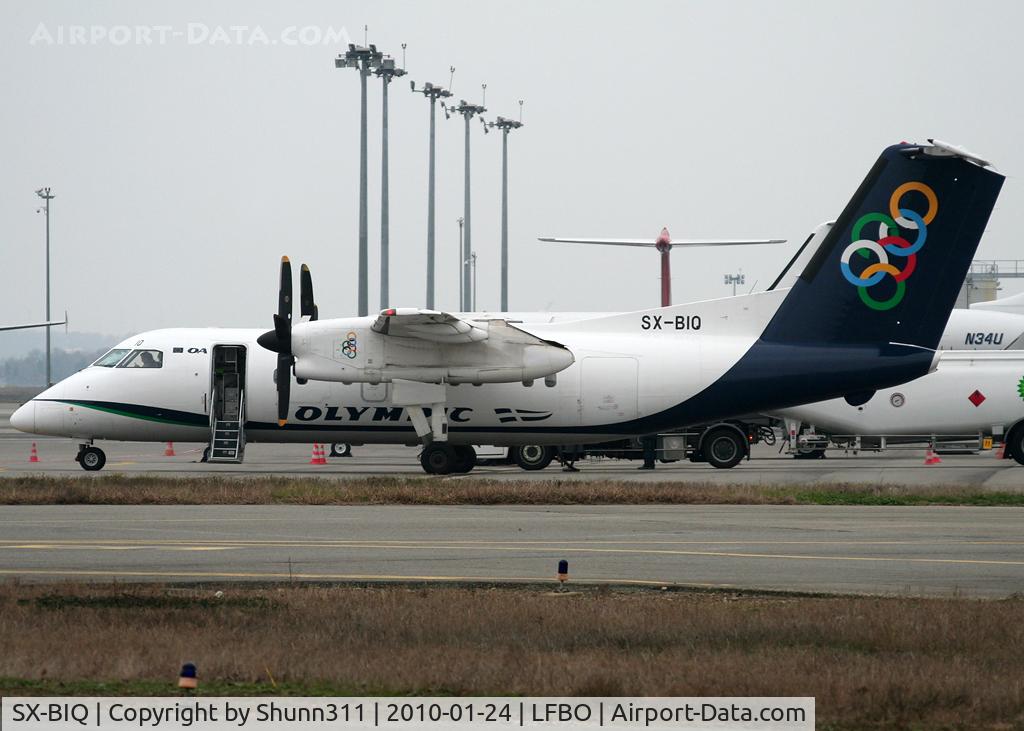 SX-BIQ, 1993 De Havilland Canada DHC-8-102 Dash 8 C/N 361, Parked at the General Aviation area...