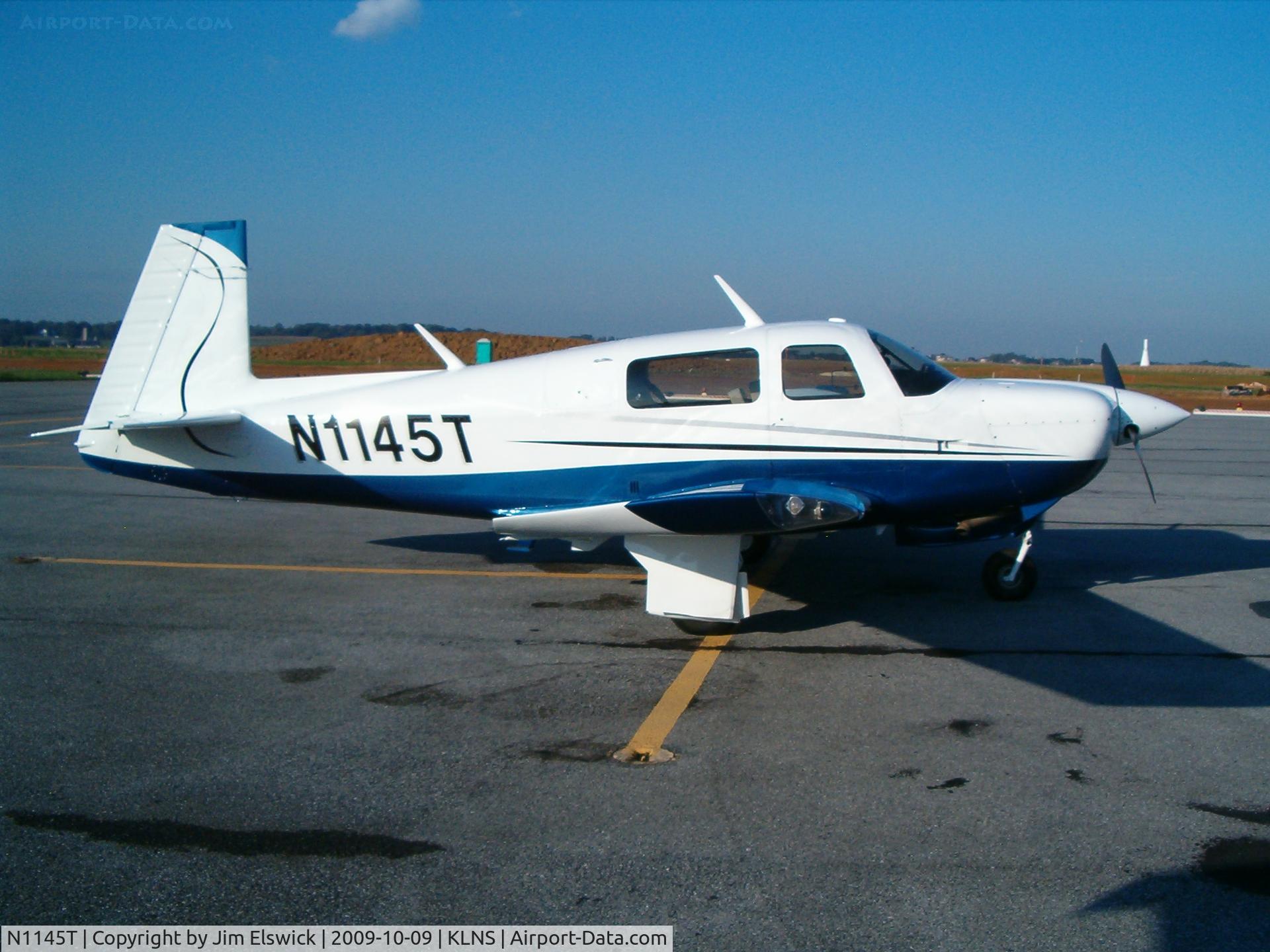 N1145T, 1981 Mooney M20J 201 C/N 24-1191, N1145T after new paint by Lancaster Aero Refinishers