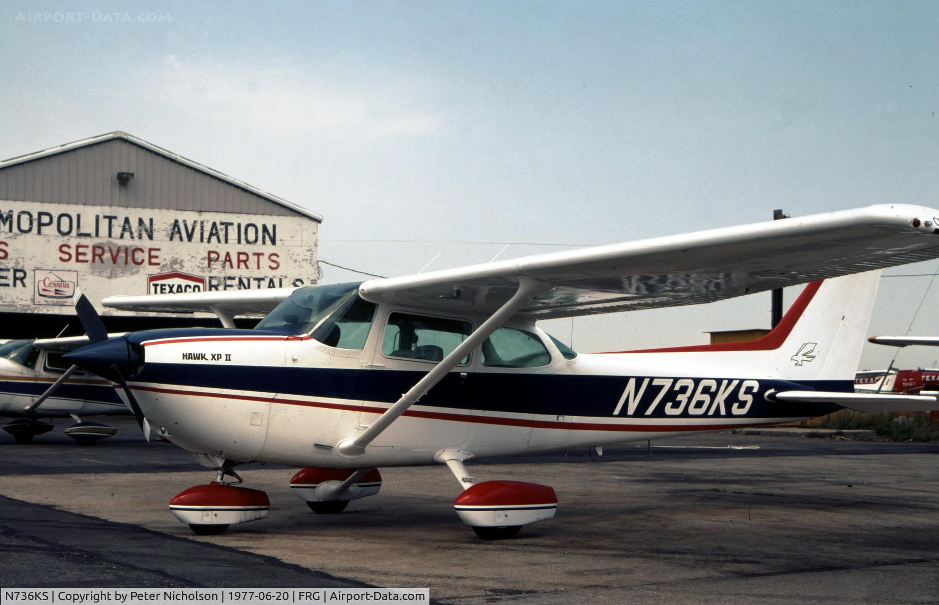 N736KS, 1977 Cessna R172K Hawk XP C/N R1722593, Cessna Hawk XP II at Republic Airport, Long Island in the Summer of 1977.