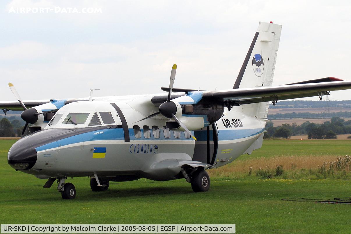 UR-SKD, Let L-410UVP C/N 810721, Let L-410UVP Turbolet at Peterborough Sibson Airfield  in 2005.