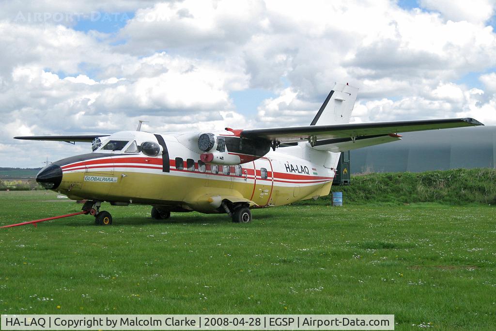 HA-LAQ, 1984 Let L-410UVP Turbolet C/N 841332, Let L-410UVP Turbolet at Peterborough Sibson Airfield  in 2008.