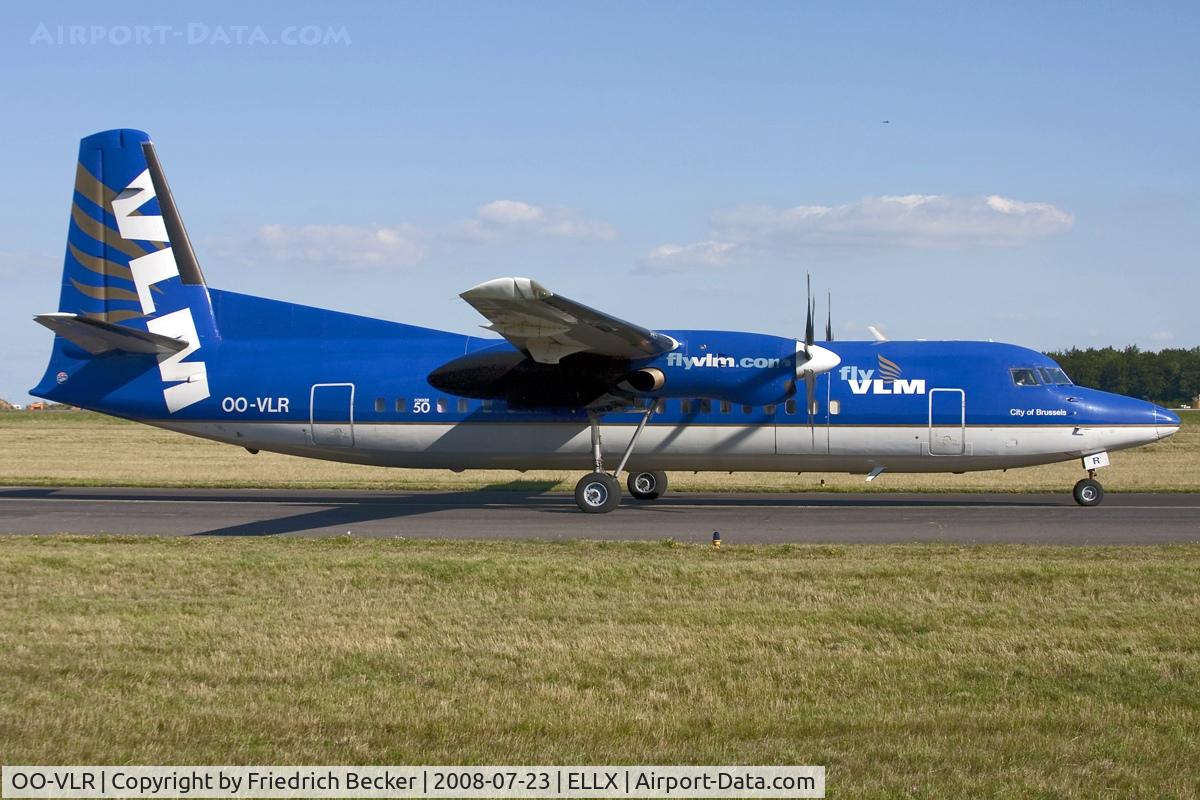 OO-VLR, 1988 Fokker 50 C/N 20121, taxying to the active