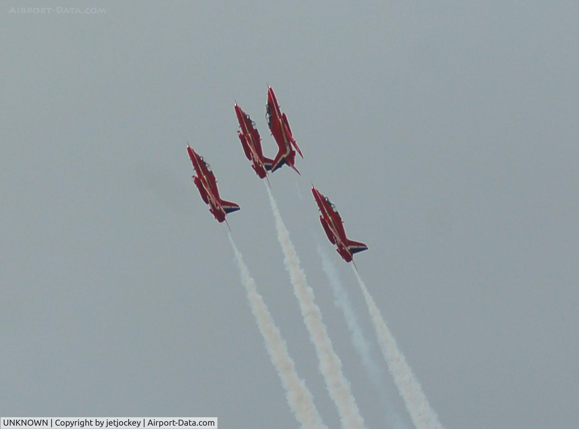 UNKNOWN, British Aerospace Hawk T1A C/N Unknown, Red Arrows Gipo 4 in mirror formation Southport Air Show 2007