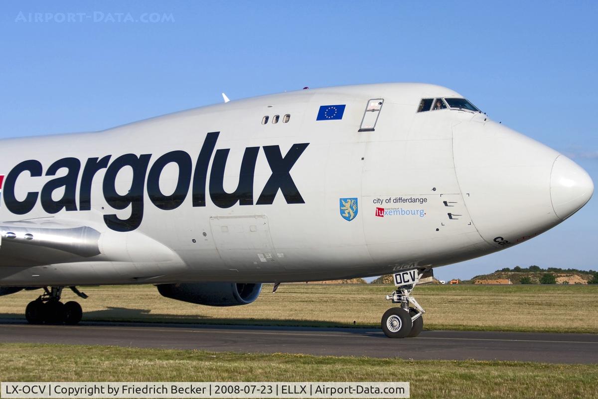 LX-OCV, 1999 Boeing 747-4R7F/SCD C/N 29731, taxying to the active