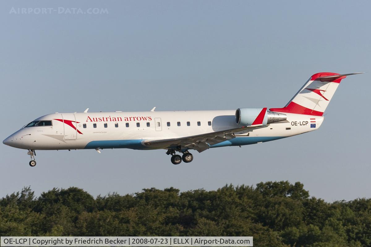 OE-LCP, 2001 Canadair CRJ-200LR (CL-600-2B19) C/N 7480, short final at Luxembourg