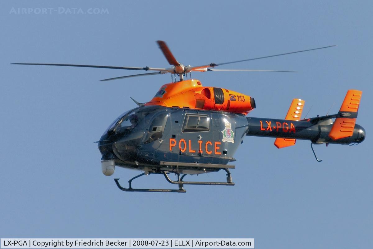 LX-PGA, McDonnell Douglas MD-902 Explorer C/N 900-00106, hovering at Findel