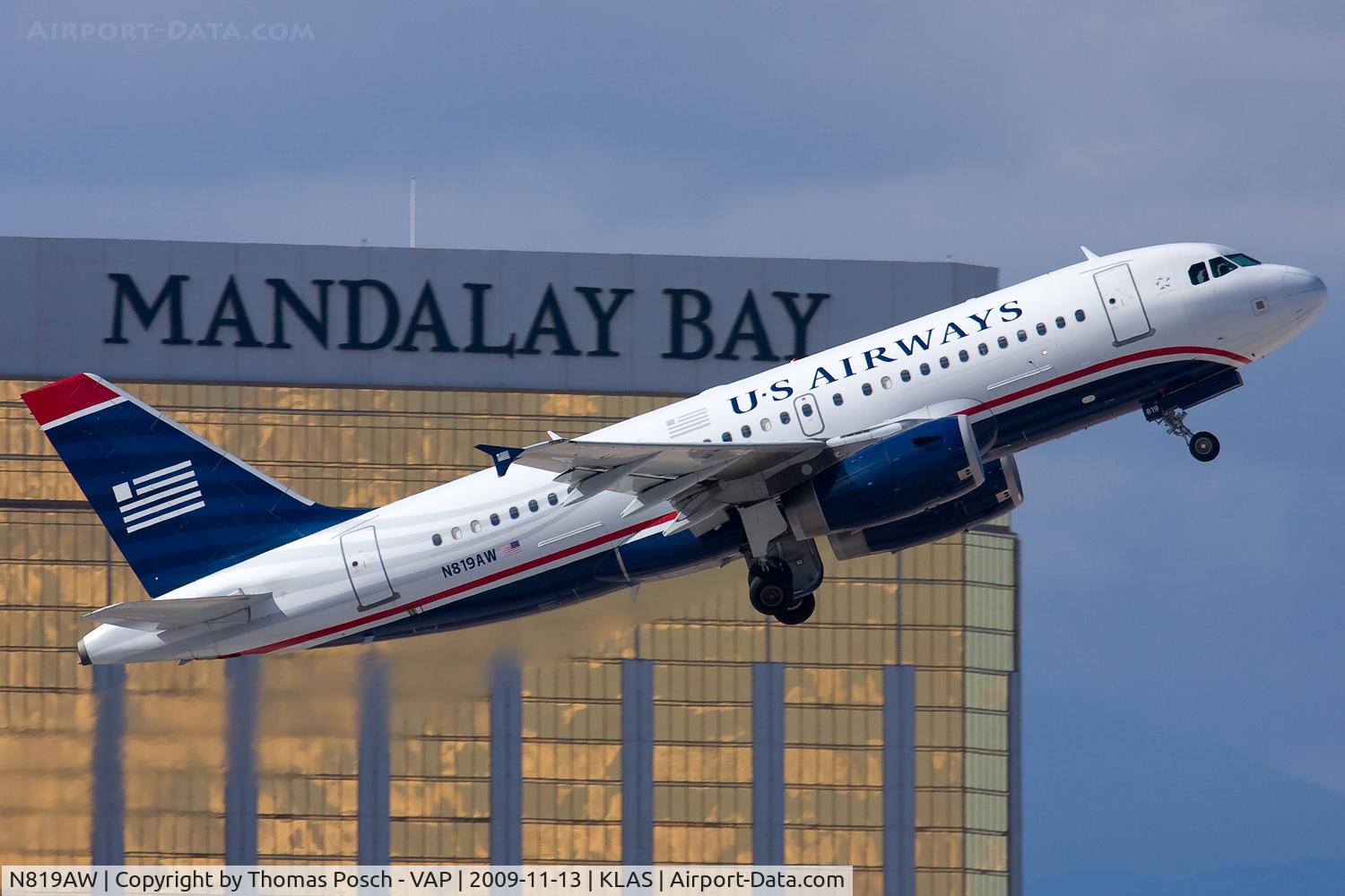 N819AW, 2000 Airbus A319-132 C/N 1395, US Airways
