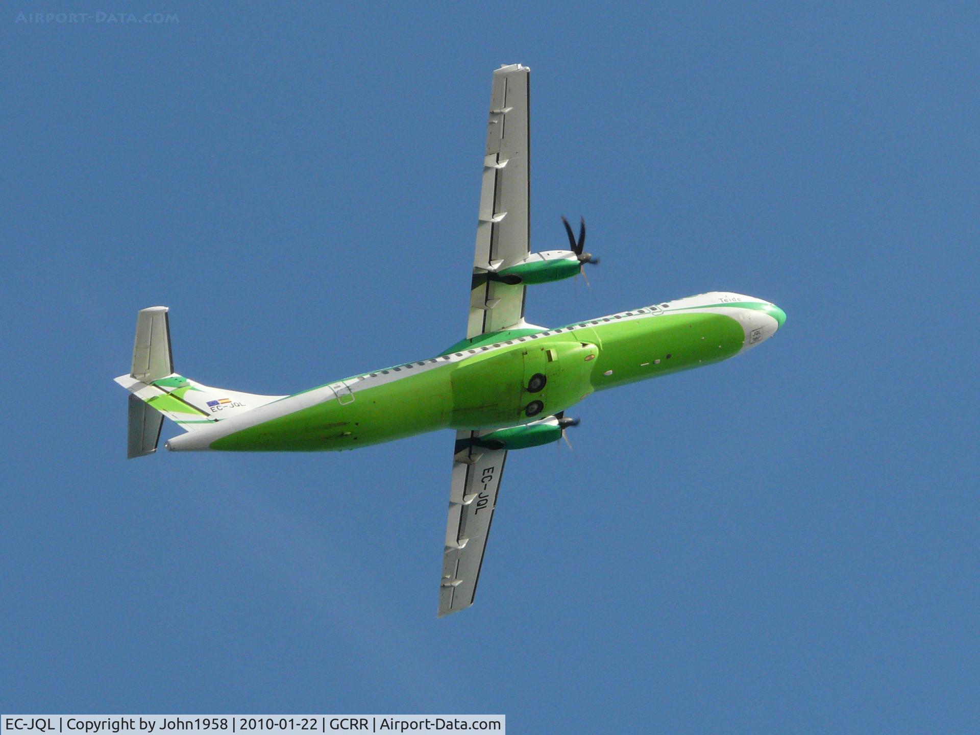 EC-JQL, 2006 ATR 72-212A C/N 726, ATR-72 of Binter just departed ACE