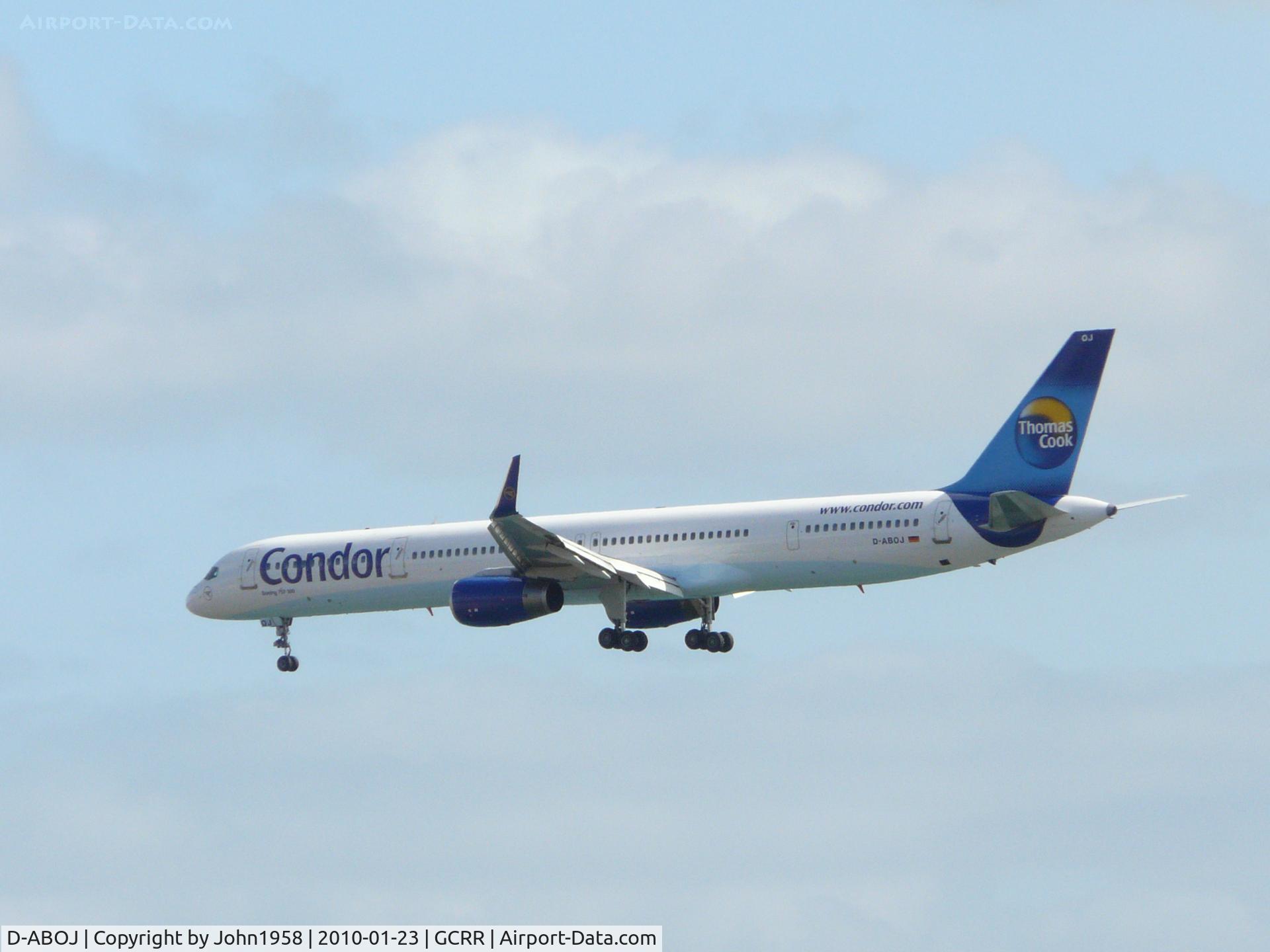 D-ABOJ, 2000 Boeing 757-330 C/N 29019, About to land