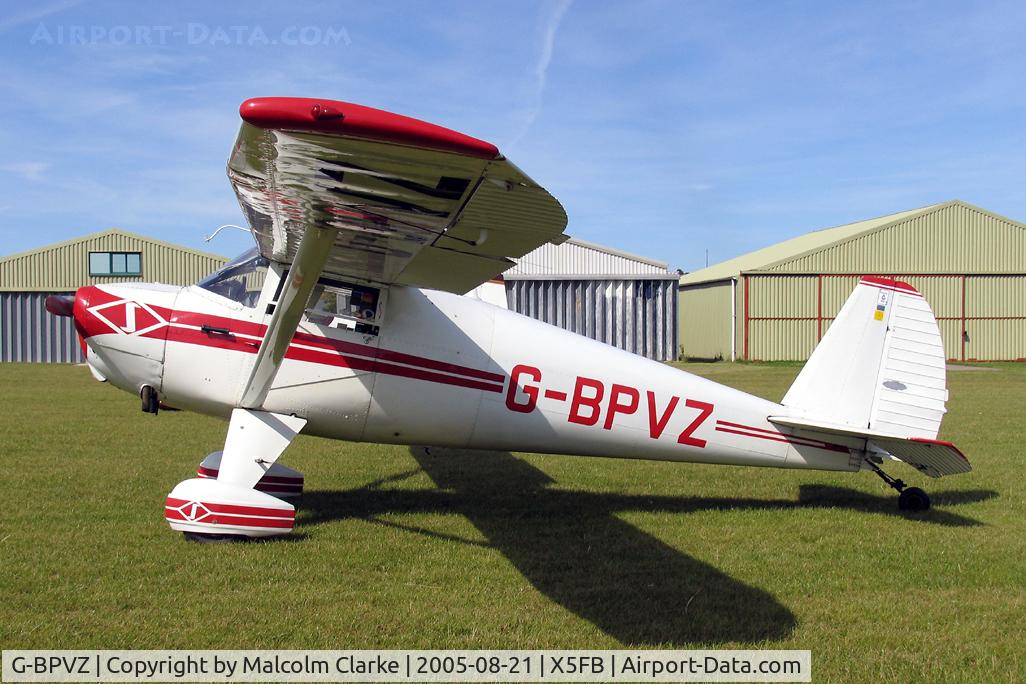 G-BPVZ, 1946 Luscombe 8E Silvaire C/N 5565, Luscombe 8E Silvaire de luxe, an airfield resident at Fishburn Airfield in 2005.