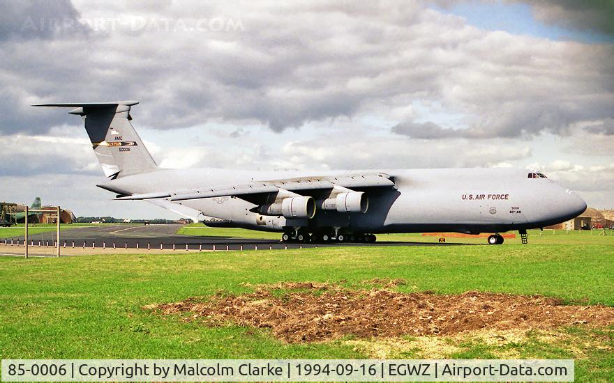85-0006, 1985 Lockheed C-5B Galaxy C/N 500-0092, Lockheed C-5B Galaxy (L-500) at RAF Alconbury in 1994.