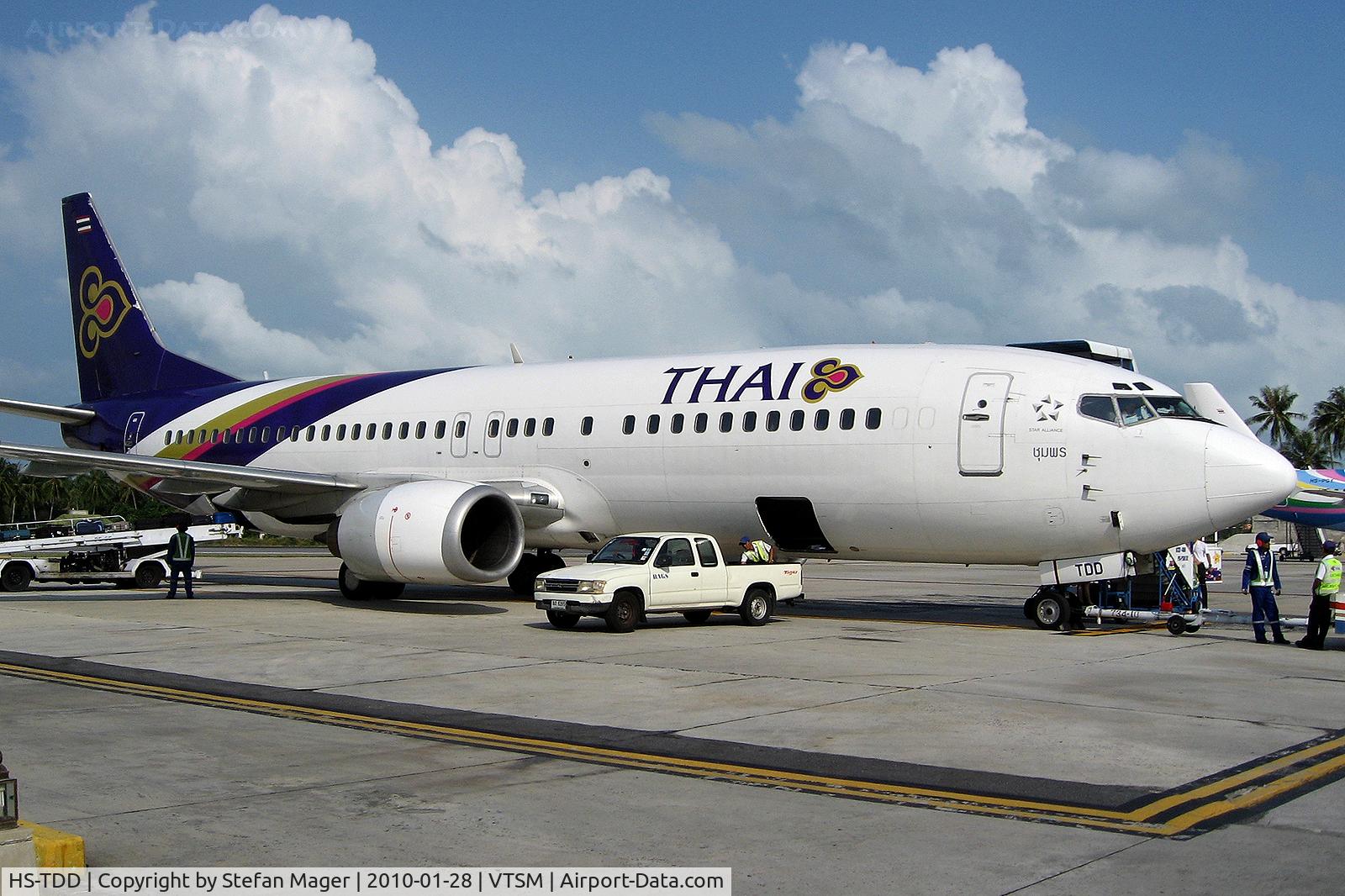 HS-TDD, 1992 Boeing 737-4D7 C/N 26611, At Koh Samui