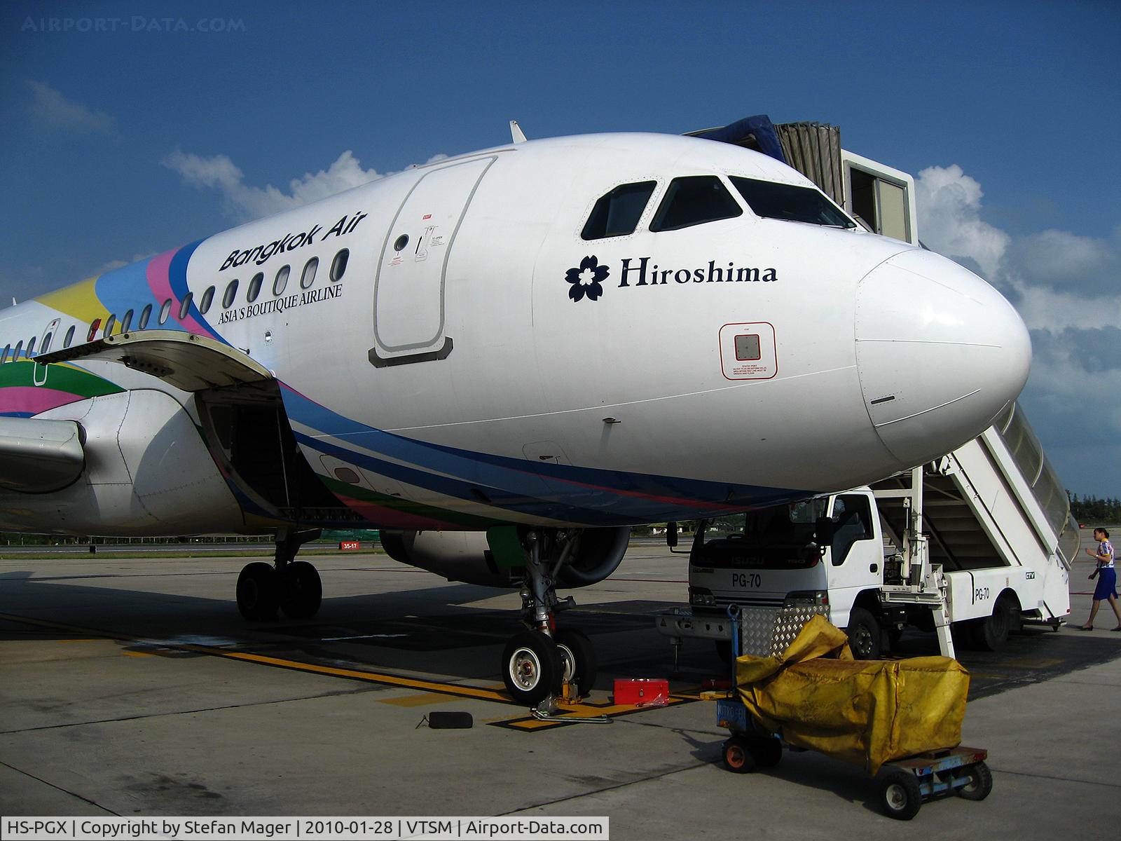 HS-PGX, 2008 Airbus A319-132 C/N 3424, At Koh Samui