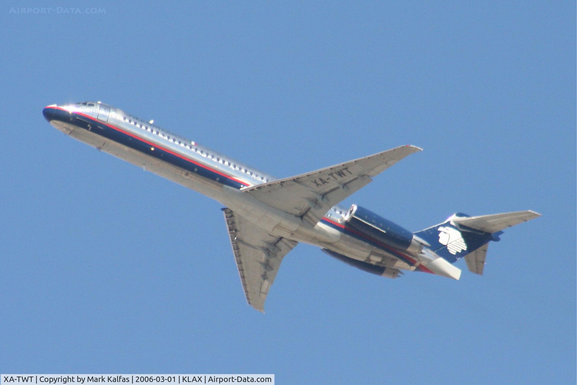 XA-TWT, 1989 McDonnell Douglas MD-87 (DC-9-87) C/N 49706/1614, AeroMexico Mcdonnell Douglas DC-9-87 cn 49706/161, 25R departure KLAX.