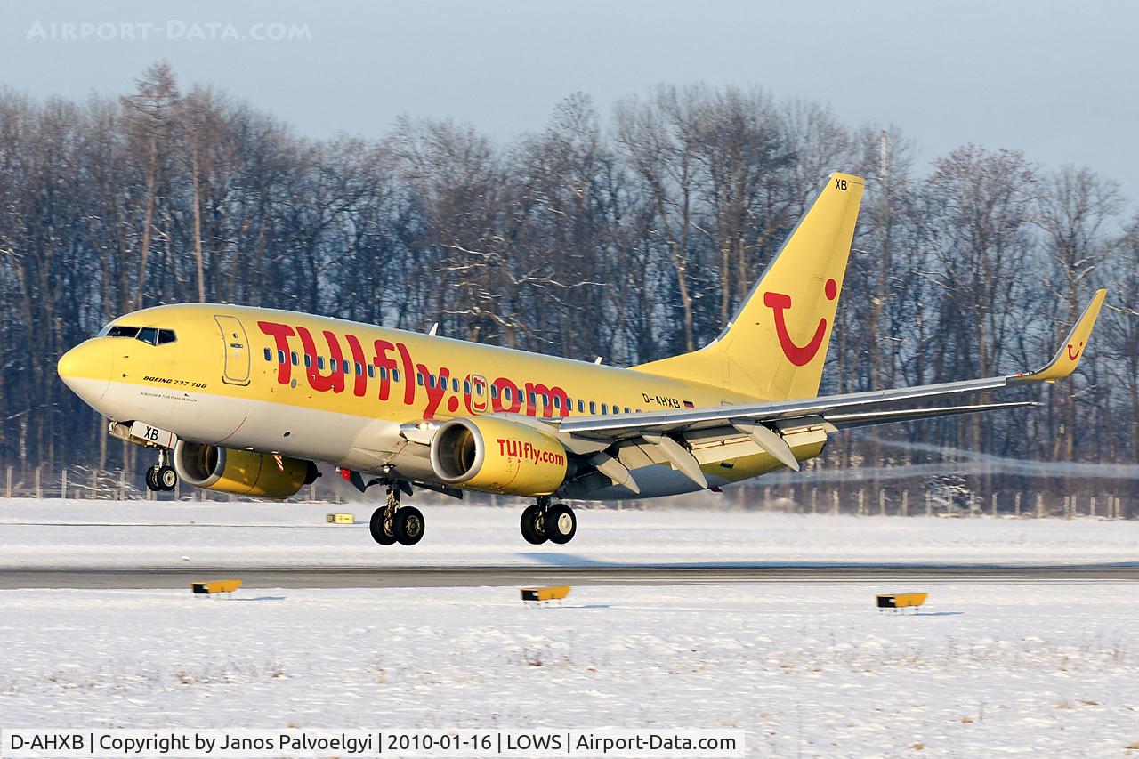D-AHXB, 2007 Boeing 737-7K5 C/N 30717/2228, Tuifly Boeing B737-7K5 landing in LOWS/SZG