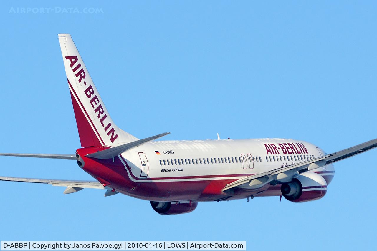 D-ABBP, 2005 Boeing 737-86J C/N 29641, Air Berlin Boeing B737-8J6 after take-off in LOWS/SZG