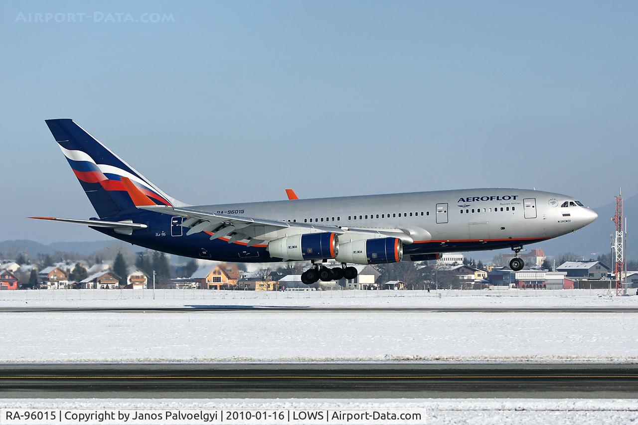 RA-96015, 1995 Ilyushin Il-96-300 C/N 74393201012, Aeroflot Ilyushin IL96-300 landing in LOWS/SZG