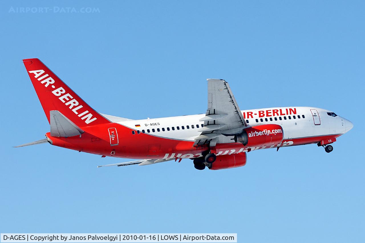 D-AGES, 1998 Boeing 737-75B C/N 28108, Air Berlin Boeing B737-75B (ex.Hapag-Lloyd Express, ex.Germania)after take off