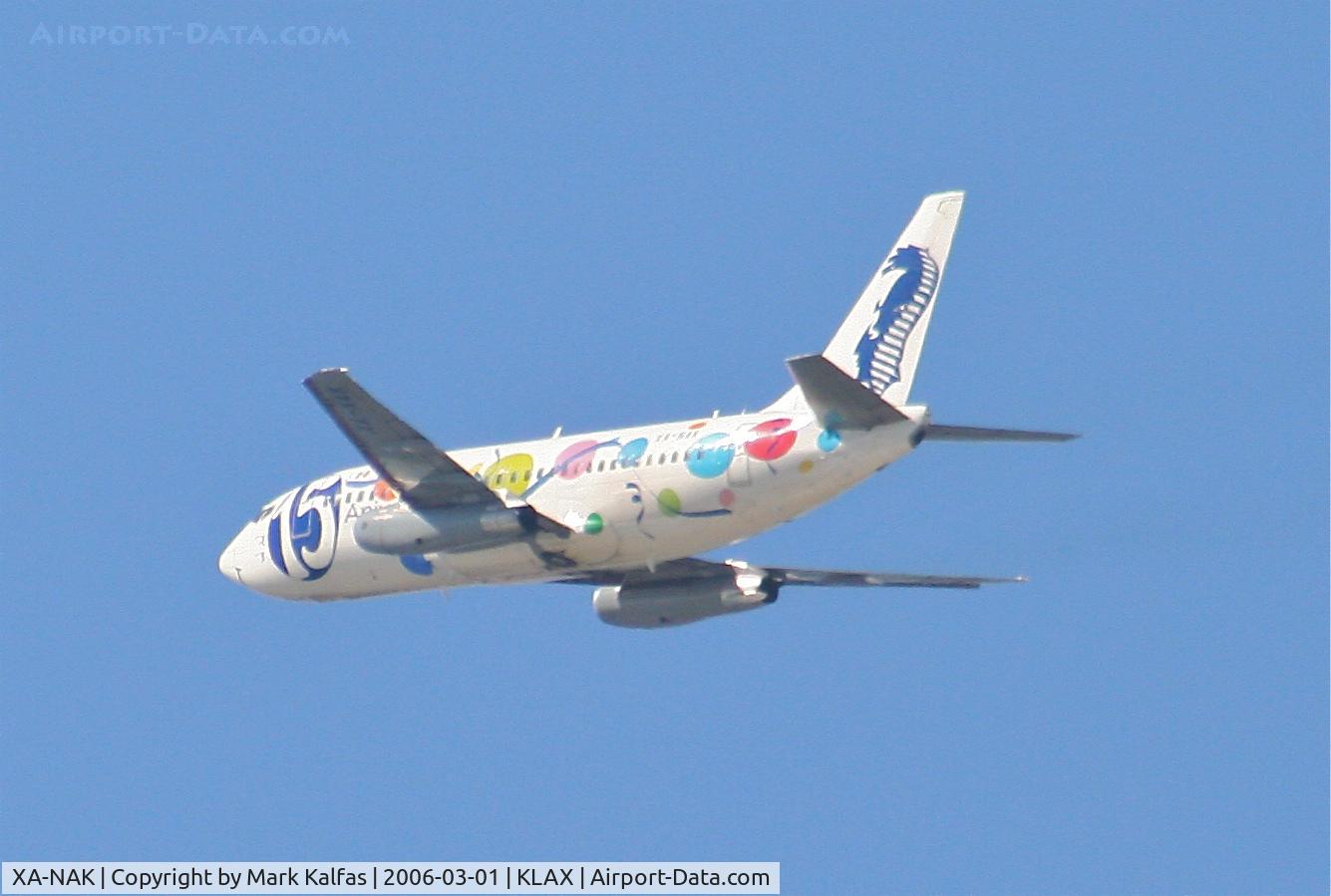 XA-NAK, 1986 Boeing 737-219 C/N 23474, Aviasca Boeing 737-219, 25R departure, KLKAX.