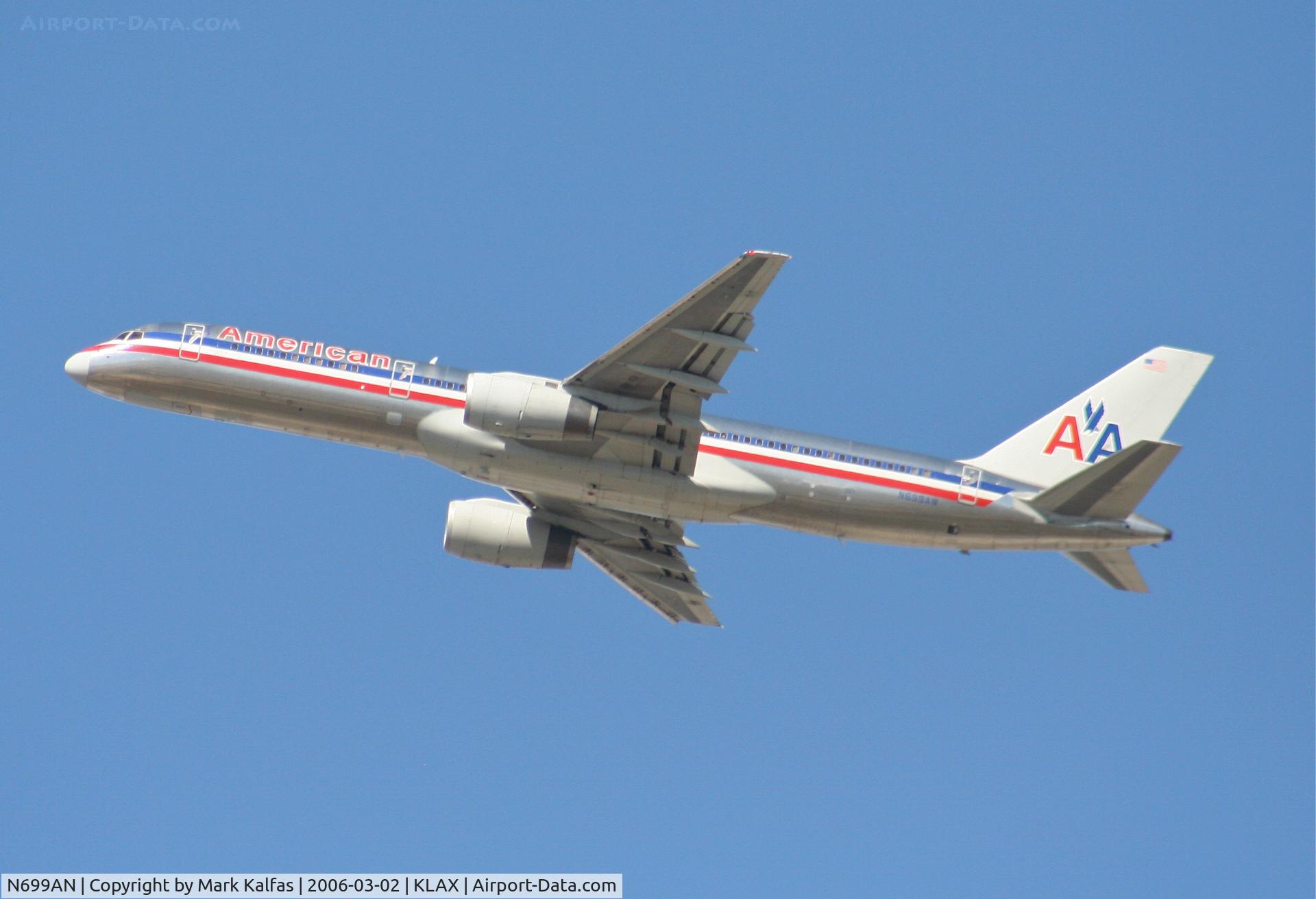 N699AN, 1995 Boeing 757-223 C/N 27051, American Airlines Boeing 757-223, 25R departure KLAX.