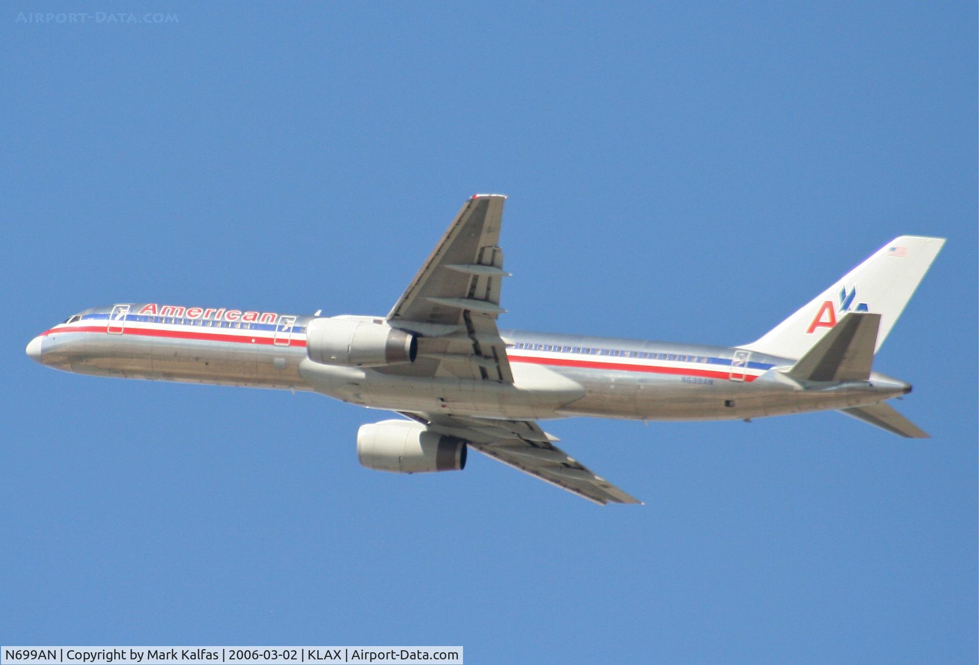 N699AN, 1995 Boeing 757-223 C/N 27051, American Airlines Boeing 757-223, 25R departure KLAX.