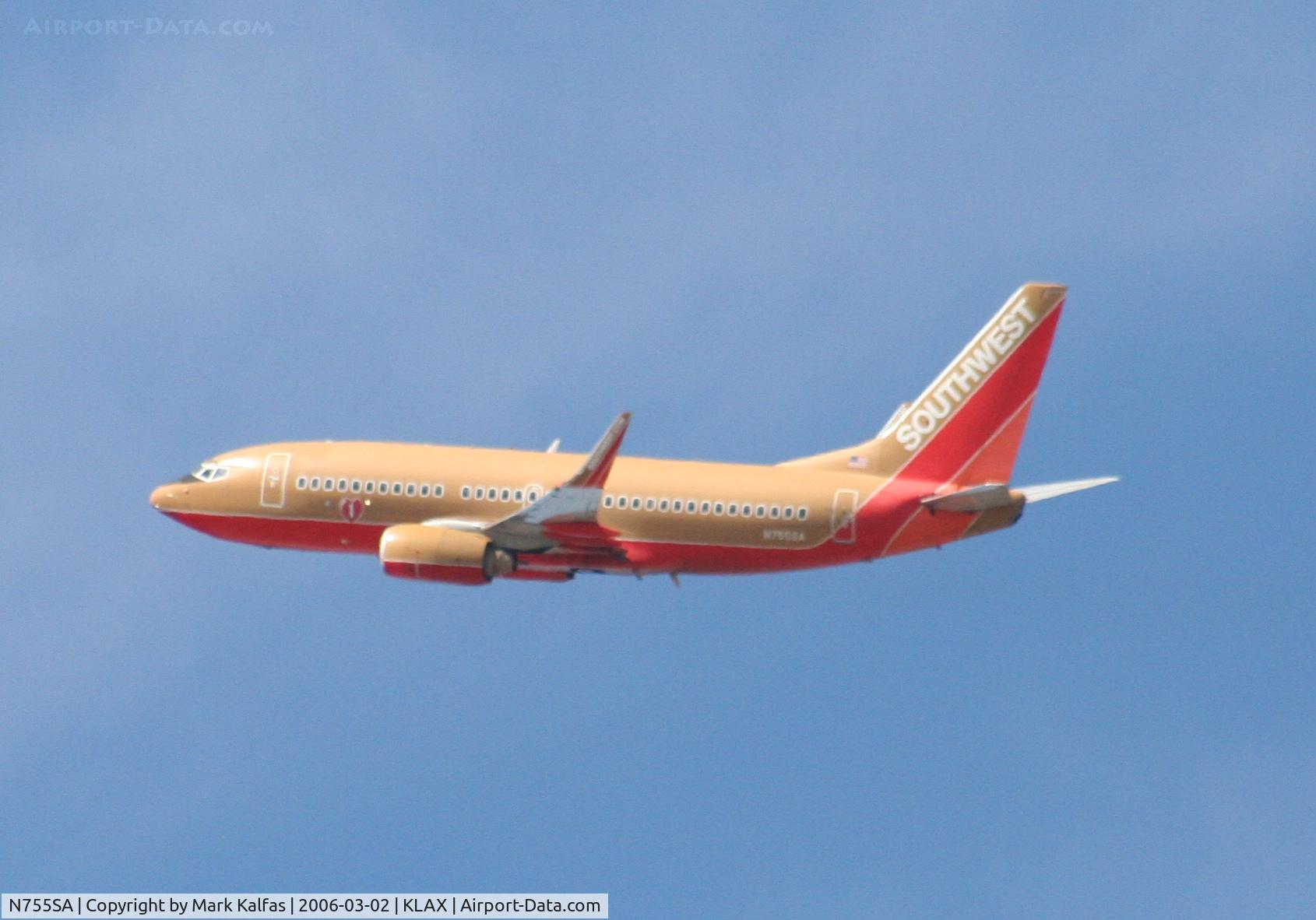 N755SA, 1999 Boeing 737-7H4 C/N 27871, Southwest Boeing 737-7H4, 24L transition departure KLAX.