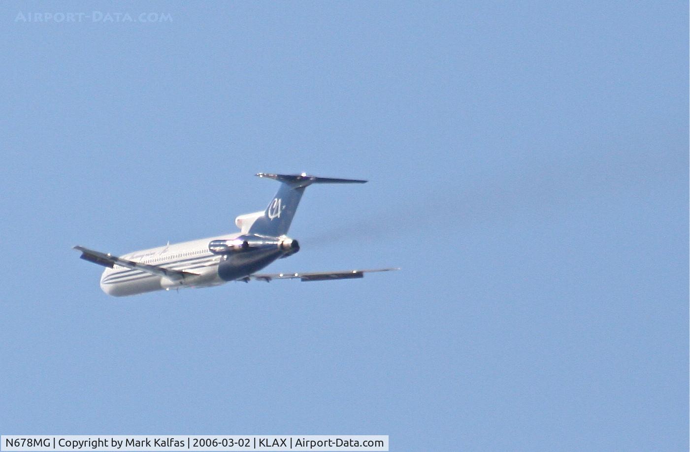 N678MG, 1981 Boeing 727-225 C/N 22555, Champion Air Boeing 727-225, 25L departure KLAX.