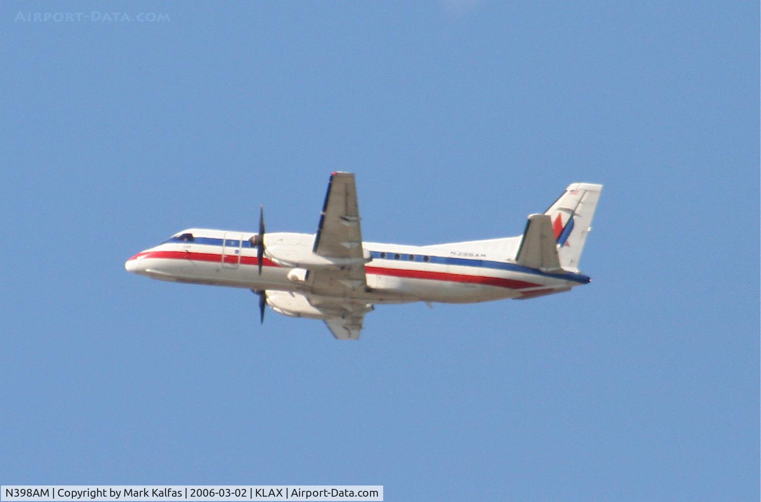 N398AM, 1996 Saab 340B C/N 340B-398, american Eagle SAAB 340B, 25R departure KLAX.