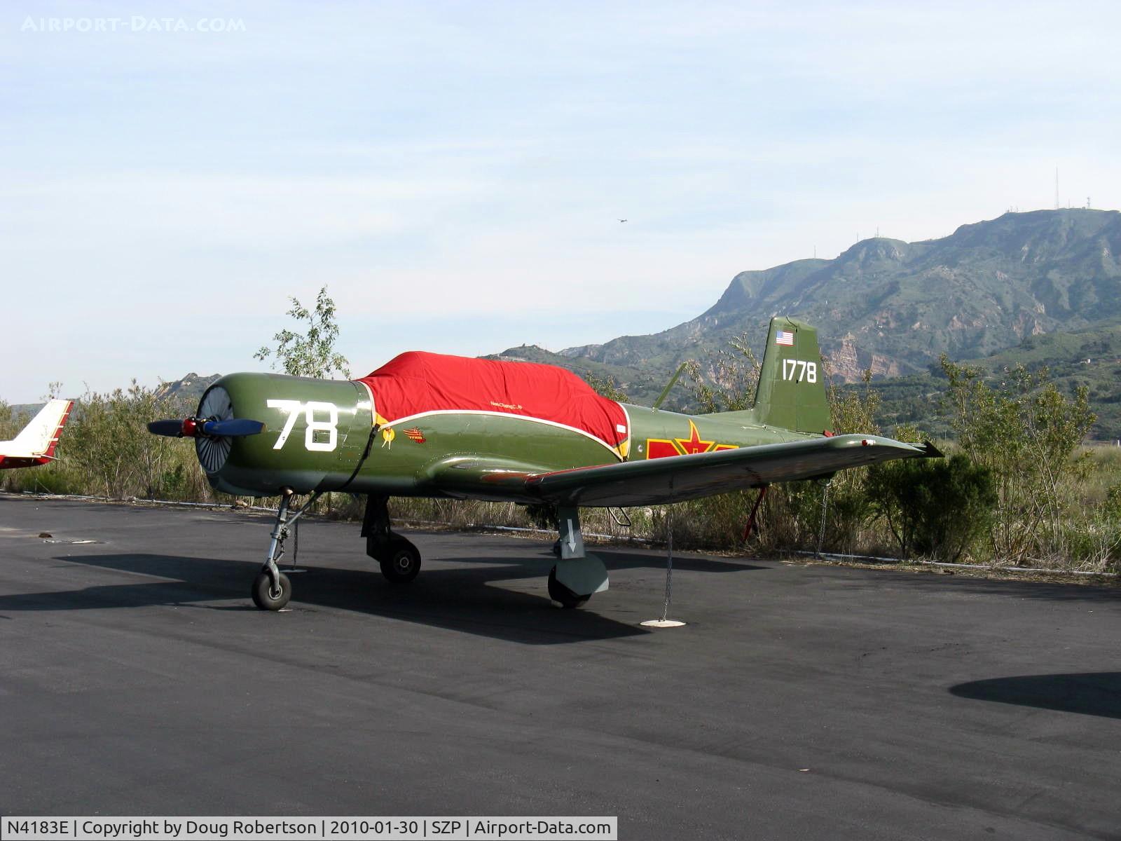 N4183E, 1966 Nanchang CJ-6A C/N 1832039, 1966 Nanchang China CJ-6A, Huosai 6A 9 cylinder 285 Hp radial