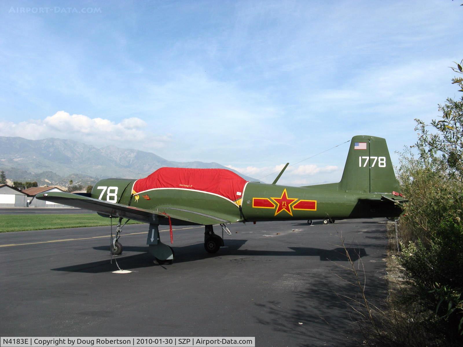 N4183E, 1966 Nanchang CJ-6A C/N 1832039, 1966 Nanchang China CJ-6A, Huosai 6A 9 cylinder 285 Hp radial
