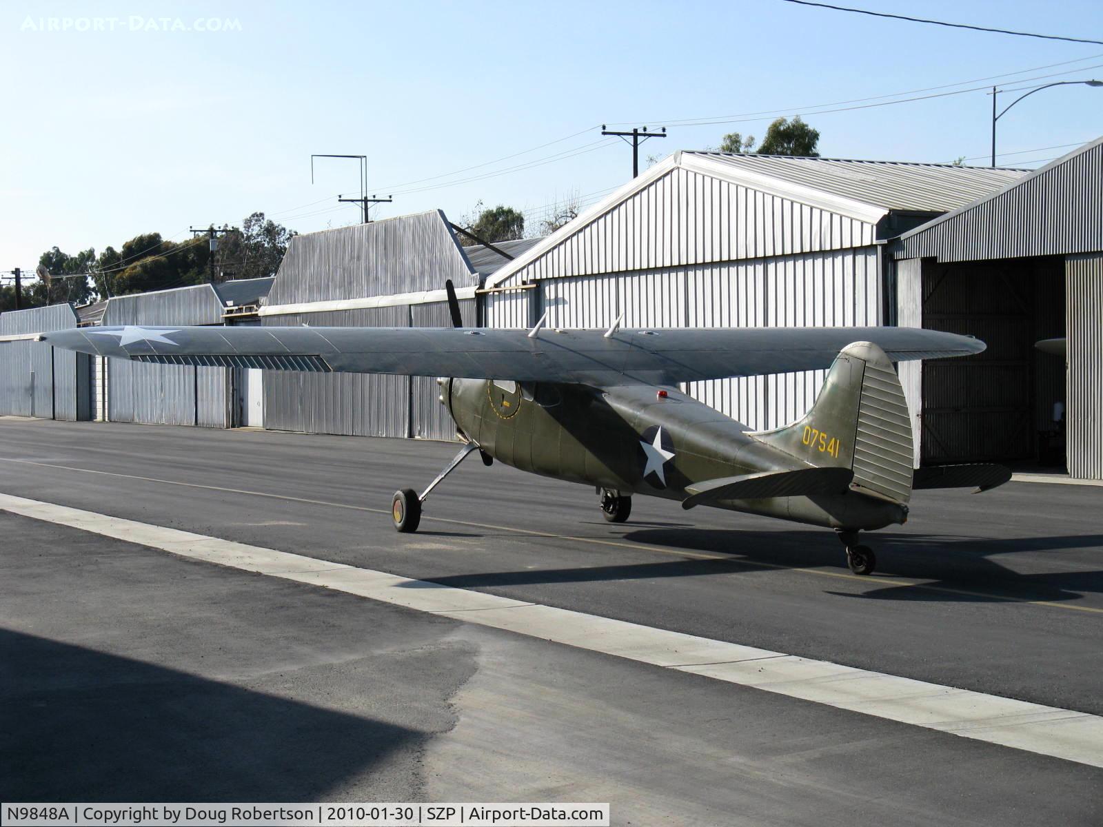 N9848A, 1950 Cessna 190 C/N 7541, 1950 Cessna 190 as U.S.Army LC-126, Jacobs R755-A2 300 Hp radial upgrade