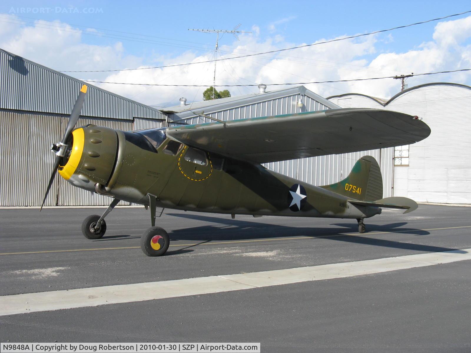N9848A, 1950 Cessna 190 C/N 7541, 1950 Cessna 190 as U.S.Army LC-126, Jacobs R755-A2 300 Hp radial upgrade