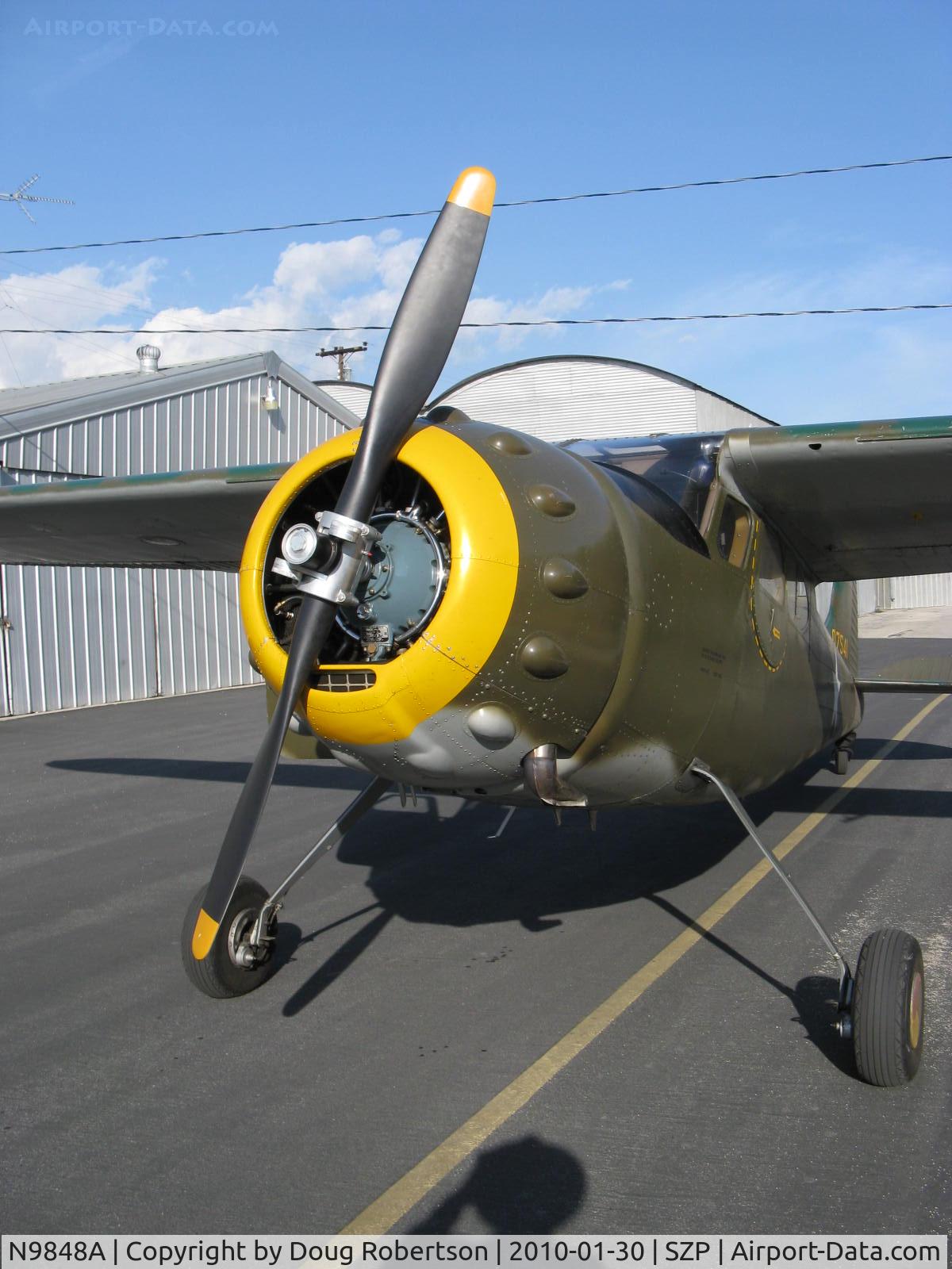 N9848A, 1950 Cessna 190 C/N 7541, 1950 Cessna 190 as U.S.Army LC-126, Jacobs R755-A2 300 Hp radial upgrade, beautiful bump cowl