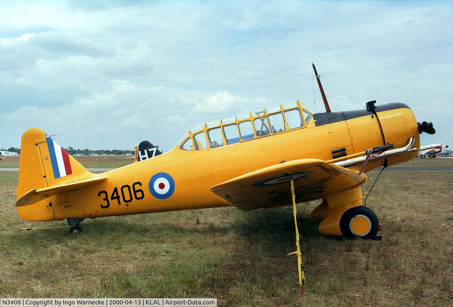 N3406, 1940 North American NA-64 Yale C/N 64-2144, North American NA-64 