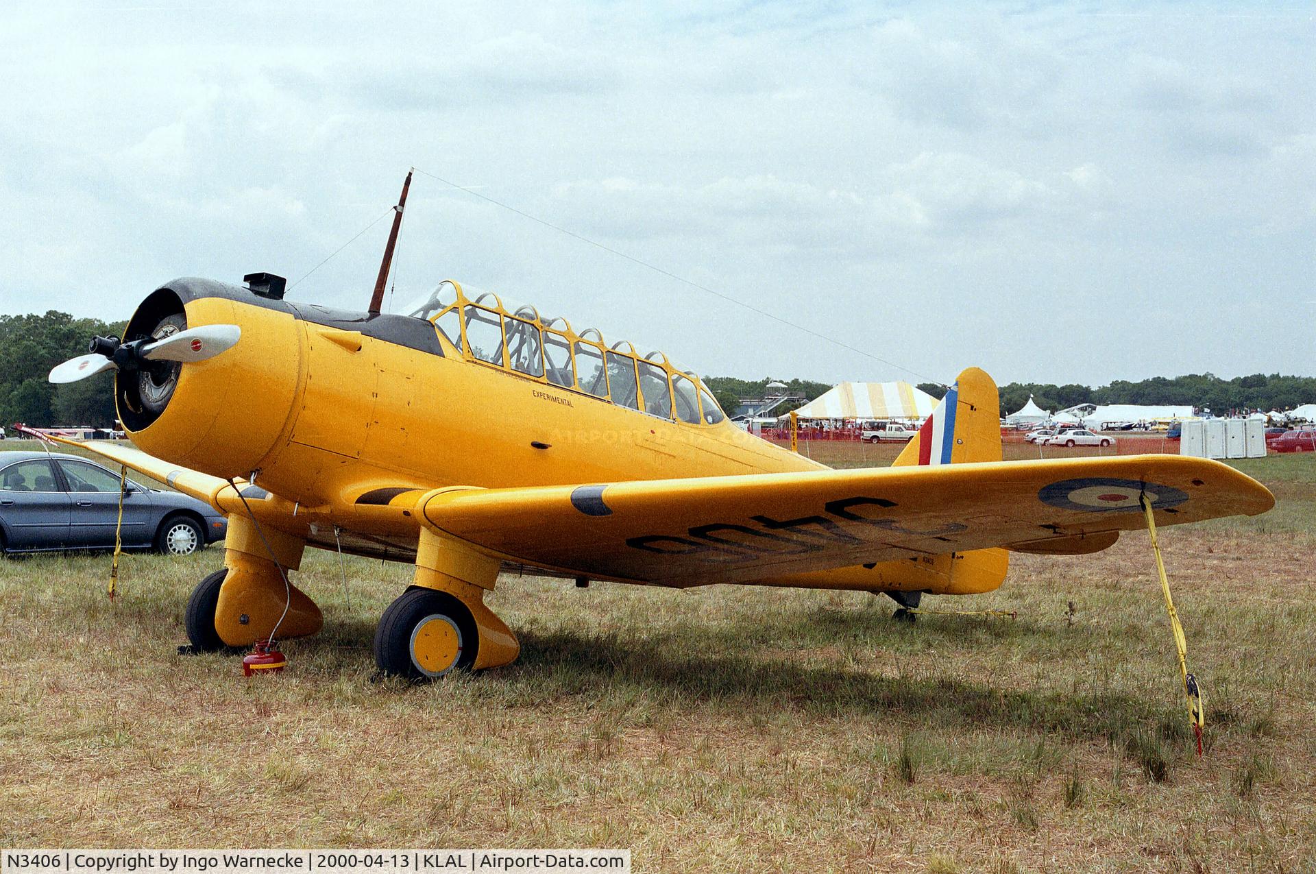 N3406, 1940 North American NA-64 Yale C/N 64-2144, North American NA-64 