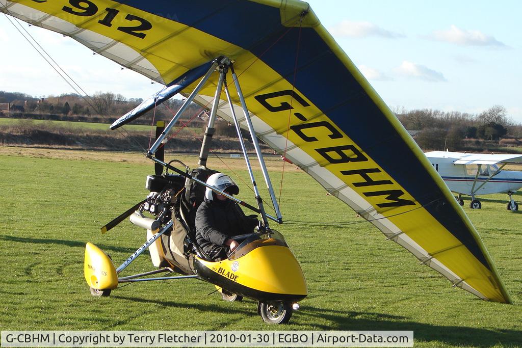 G-CBHM, 2001 Mainair Blade 912 C/N 1301-1101-7-W1096, Microlight participant in the 2010 BMAA Icicle Fly-in at Wolverhampton
