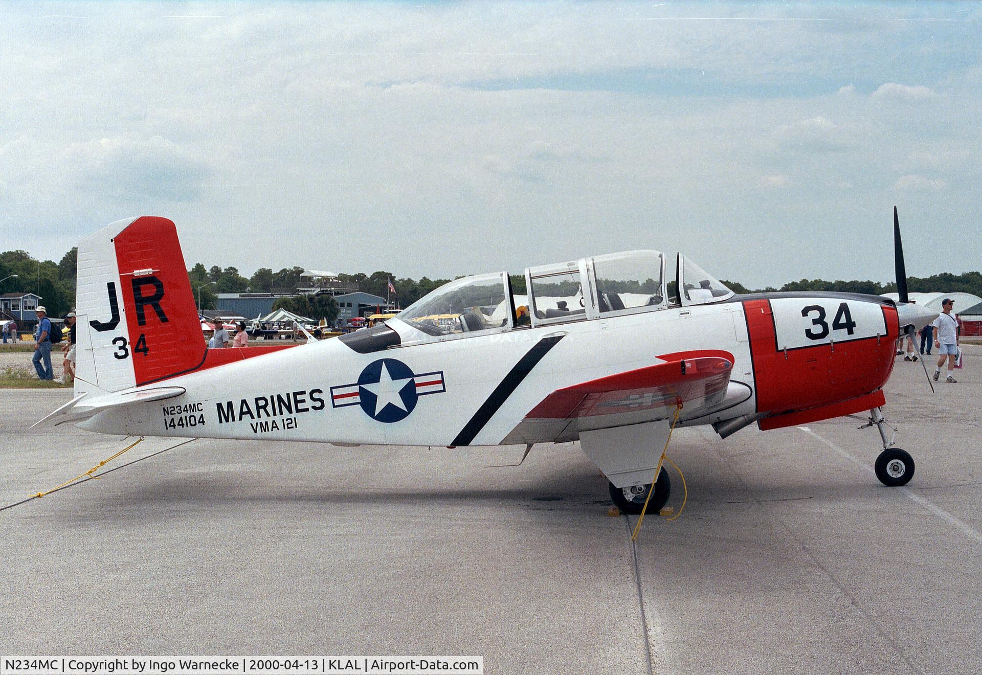 N234MC, 1956 Beech D-45 Mentor C/N BG-411, Beechcraft D-45 (T-34 Mentor) at 2000 Sun 'n Fun, Lakeland FL