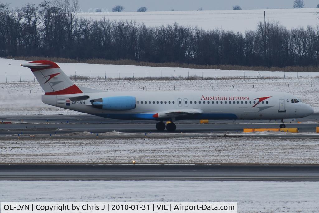 OE-LVN, 1991 Fokker 100 (F-28-0100) C/N 11367, Austrian arrows Fokker 100