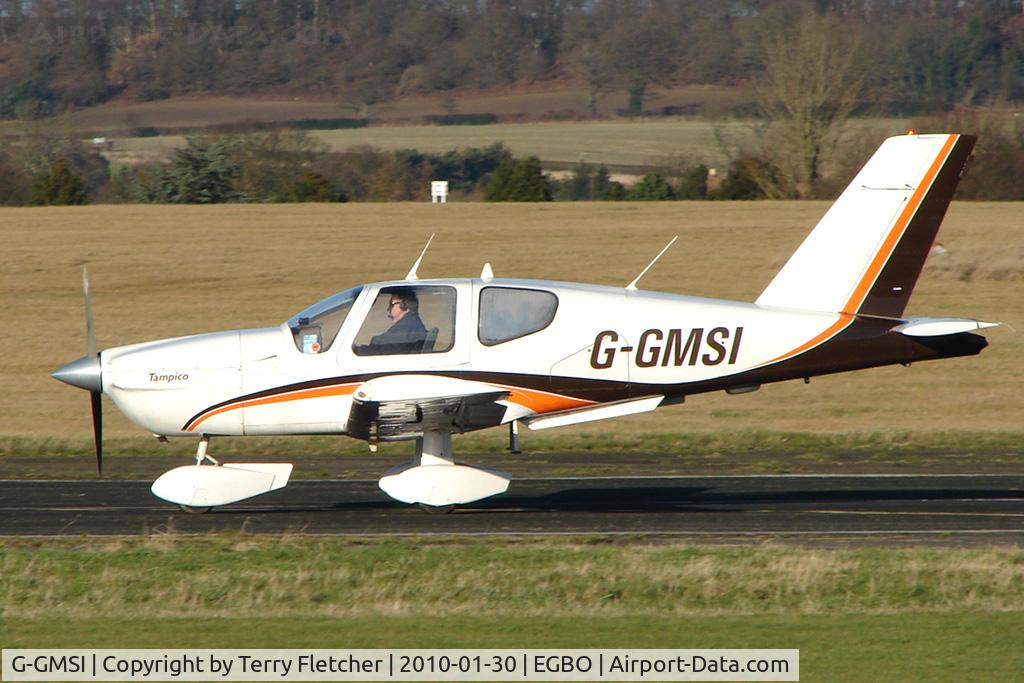 G-GMSI, 1980 Socata TB-9 Tampico C/N 145, Part of a busy aviation scene at Wolverhampton (Halfpenny Green) Airport on a crisp winters day