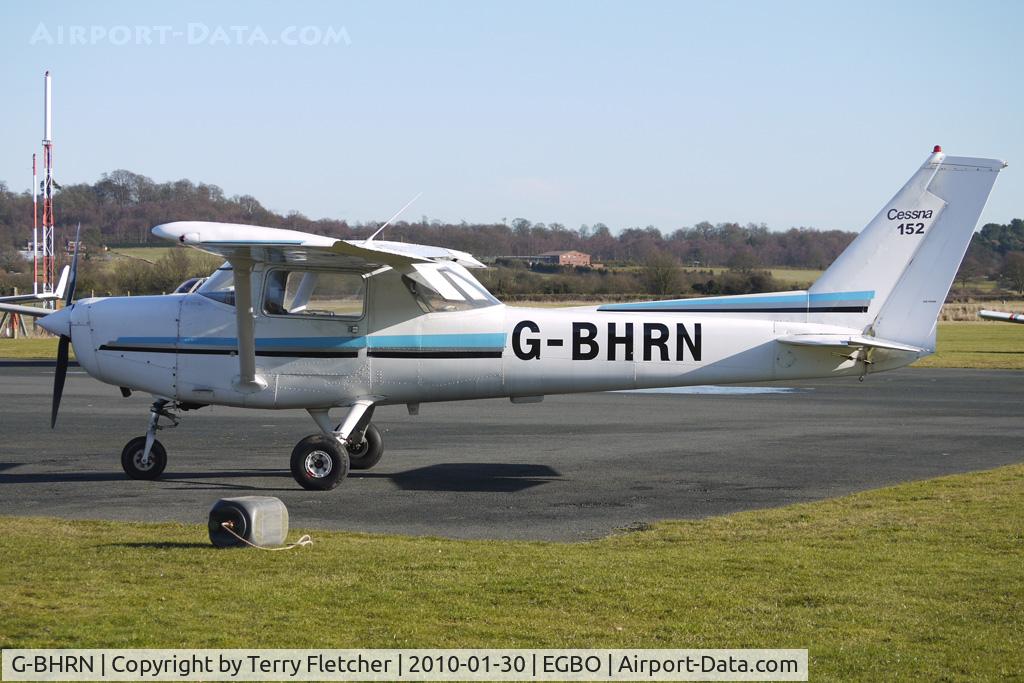 G-BHRN, 1980 Reims F152 C/N 1728, Part of a busy aviation scene at Wolverhampton (Halfpenny Green) Airport on a crisp winters day