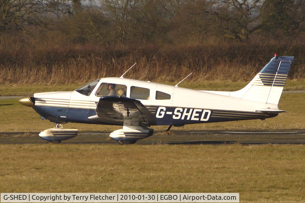 G-SHED, 1978 Piper PA-28-181 Cherokee Archer II C/N 28-7890068, Part of a busy aviation scene at Wolverhampton (Halfpenny Green) Airport on a crisp winters day