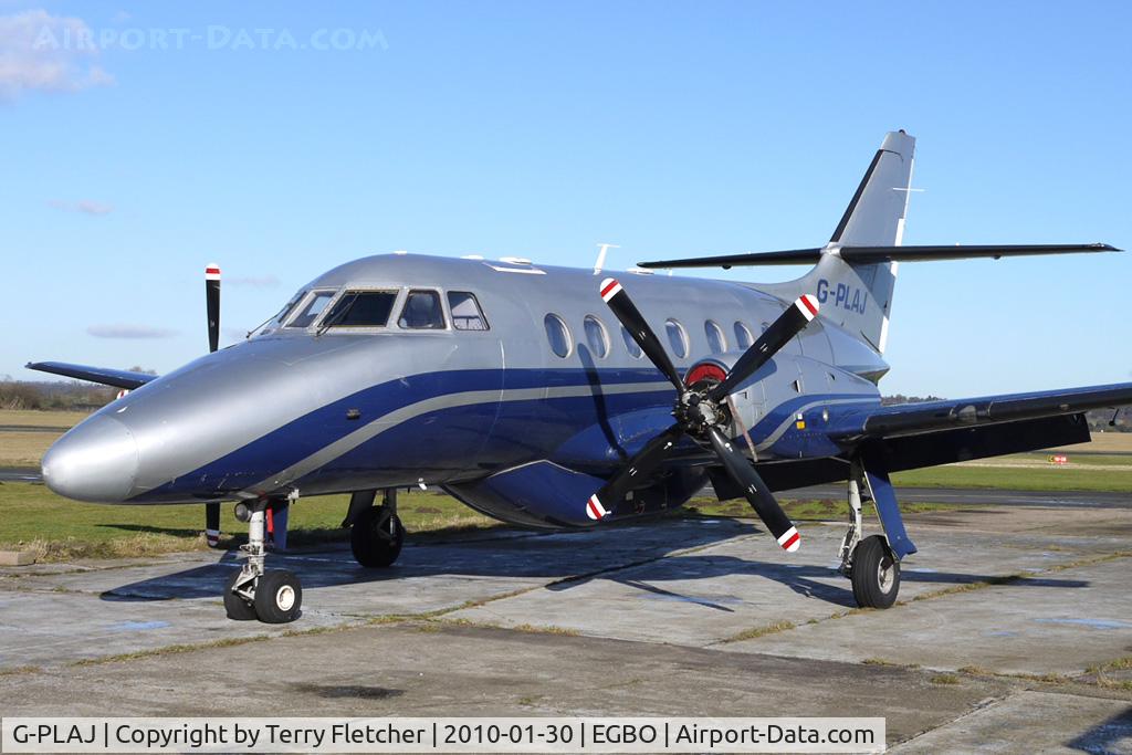 G-PLAJ, 1987 British Aerospace BAe-3112 Jetstream 31 C/N 738, Part of a busy aviation scene at Wolverhampton (Halfpenny Green) Airport on a crisp winters day