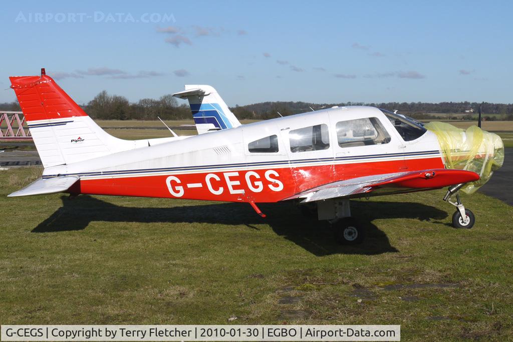 G-CEGS, 1978 Piper PA-28-161 Cherokee Warrior II C/N 28-7816418, Part of a busy aviation scene at Wolverhampton (Halfpenny Green) Airport on a crisp winters day