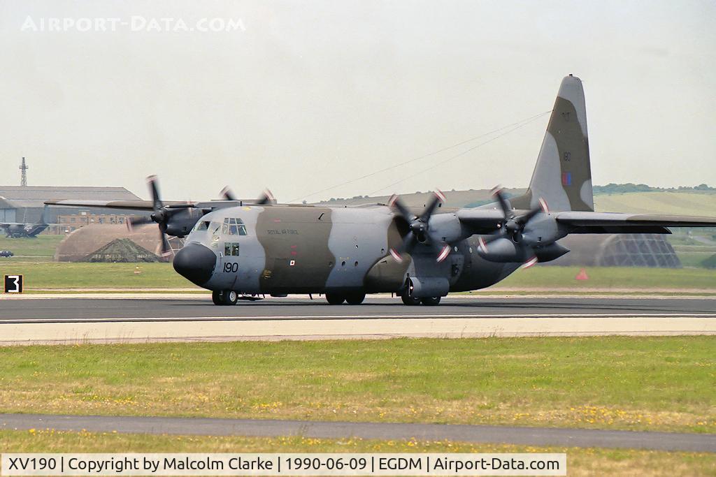 XV190, 1967 Lockheed C-130K Hercules C.3 C/N 382-4210, 1967 Lockheed C-130K Hercules C3 at Boscombe Down in 1990.